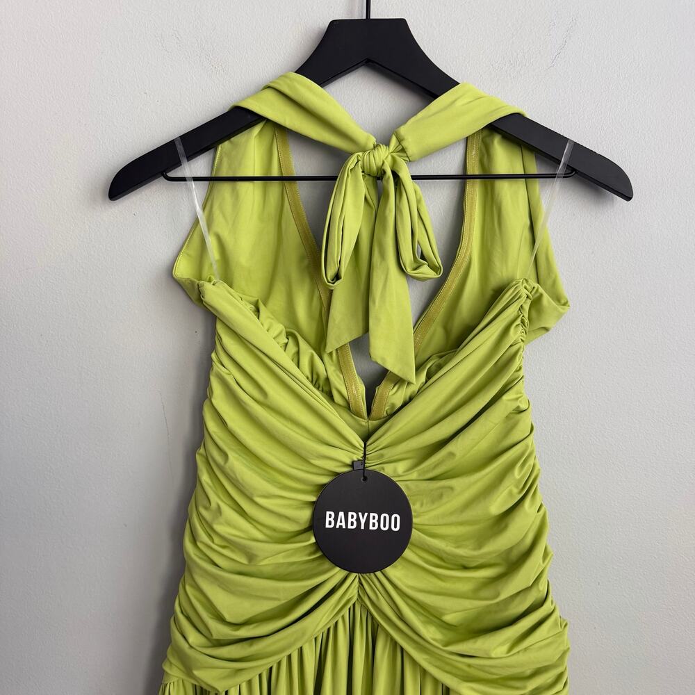 NEW Babyboo Melania Maxi Dress in Olive Green Size Small - Picture 9 of 10
